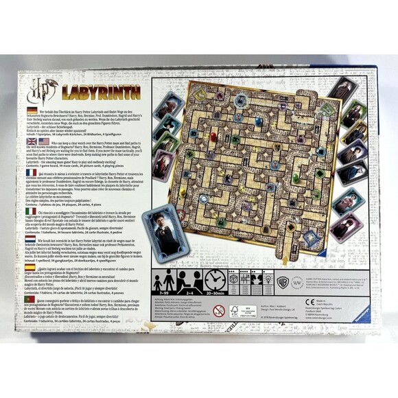 Ravensburger Harry Potter Labyrinth Board Game 99% Complete Missing One Tile - Picture 2 of 11